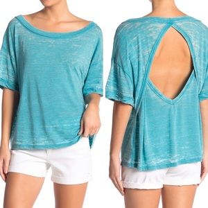 We The Free Viola Open Back Tee Small New